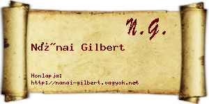 Nánai Gilbert névjegykártya